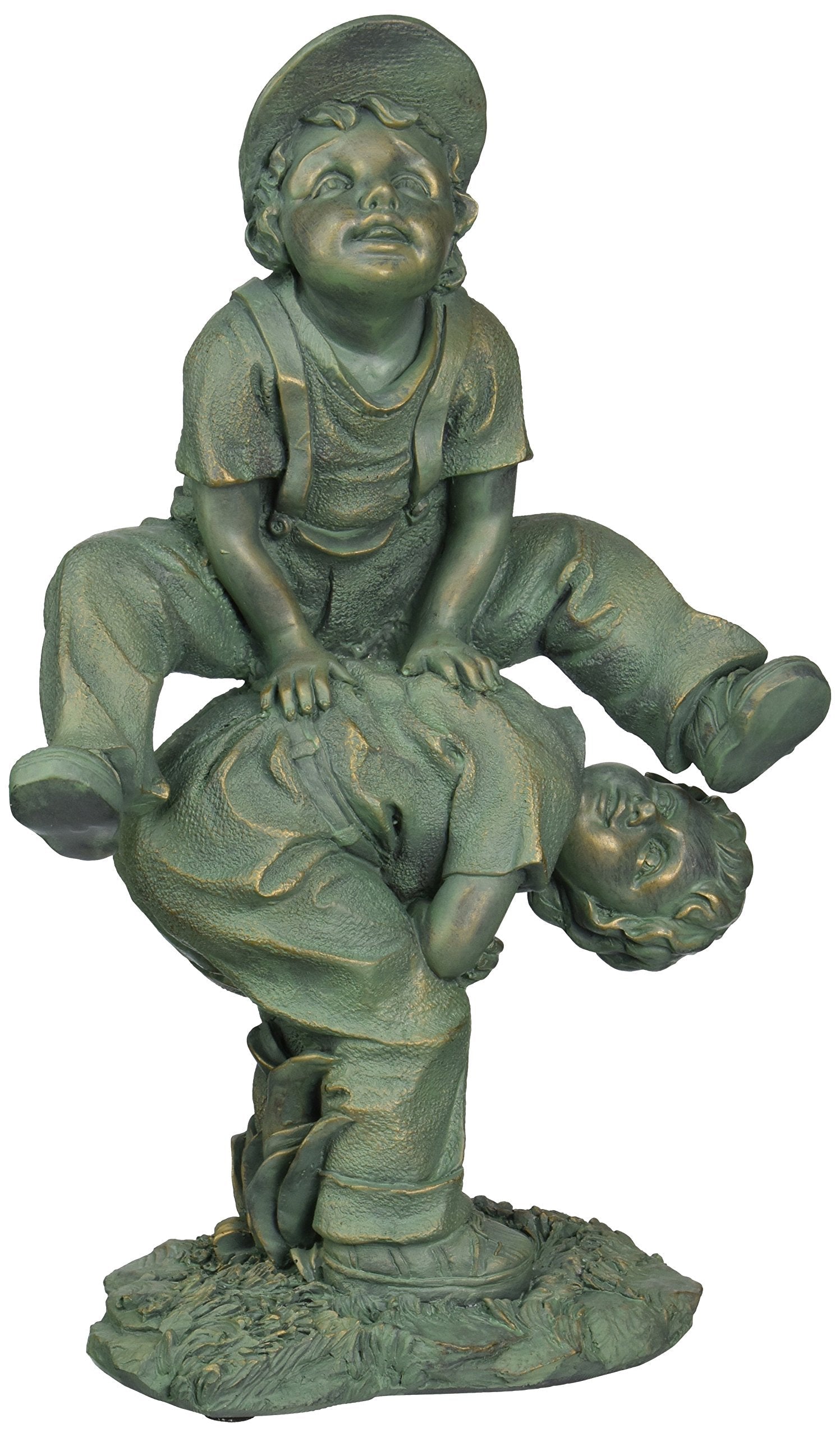 Design Toscano Leap Frogging Boys Garden Statue - Hand-Finished Resin