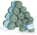 ilauke 12 Pack Double Knitting Yarn – Soft Acrylic Milk Cotton, Green
