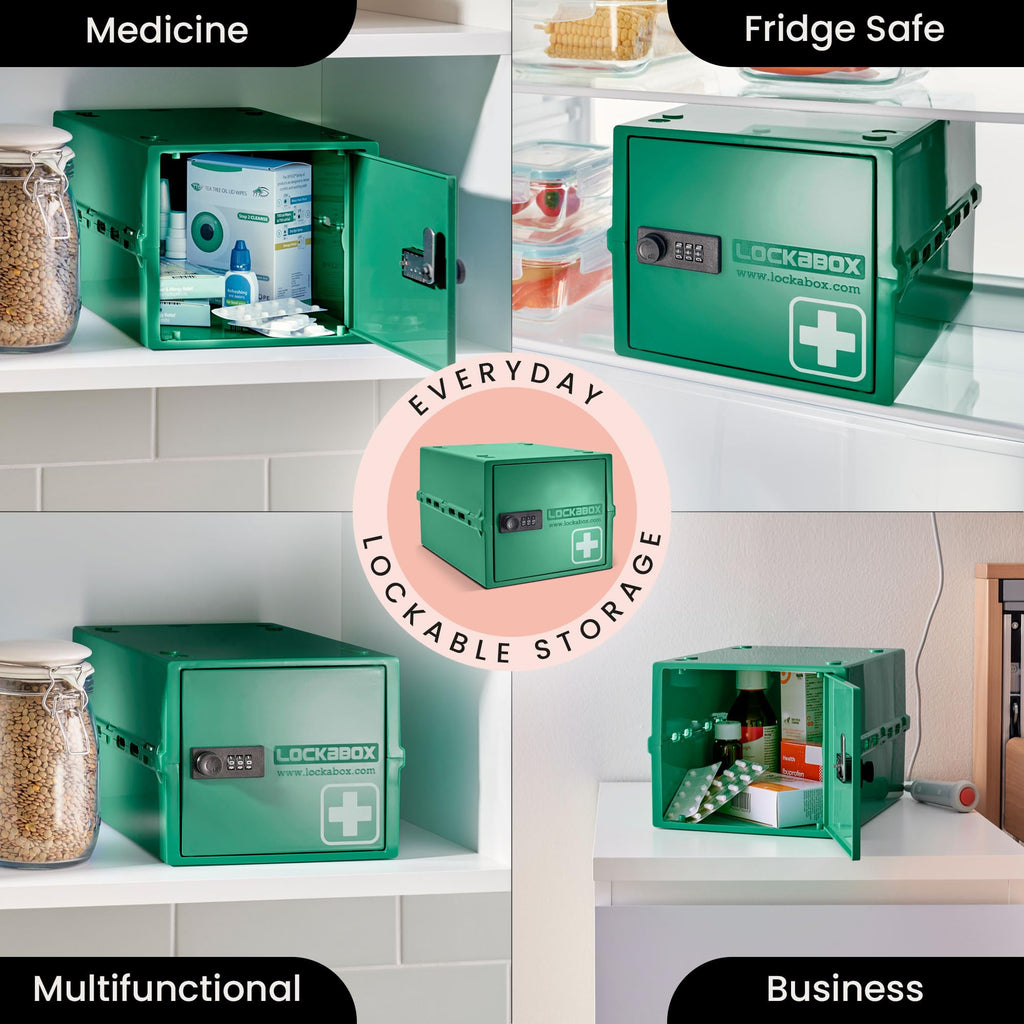 Lockabox One Medi Green | 10L Lockable Medicine Box with Combination Lock