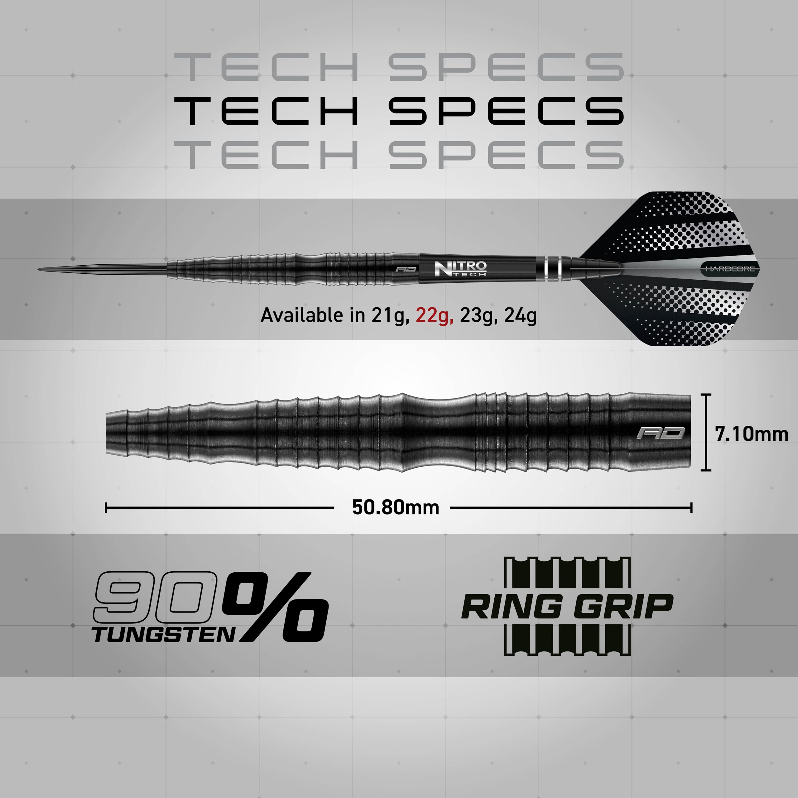 Red Dragon Razor Edge Extreme 22g Tungsten Darts Set | Professional