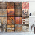 ABAKUHAUS Antique Shower Curtain | Waterproof Fabric Bathroom Decor