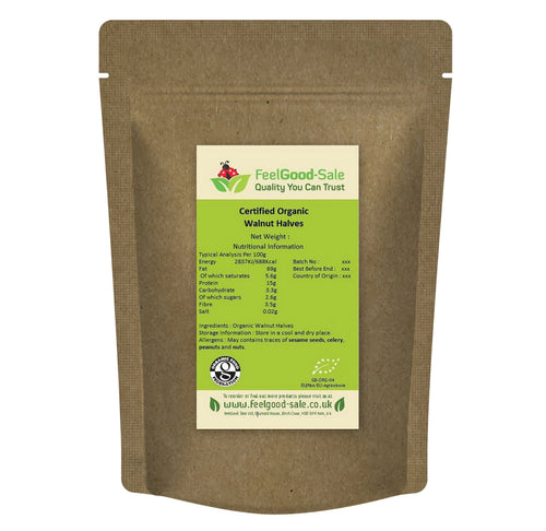 Organic Walnut Halves – 500g Raw Vegan Omega-3 Superfood