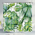Jolof Store Green Leaves Shower Curtain – Anti-Mould Waterproof Polyester