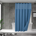 N&Y HOME Waffle Weave Shower Curtain with Snap-in Liner & Hooks