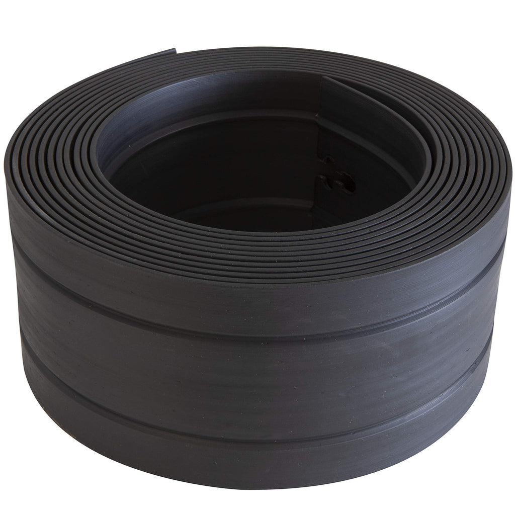 Windhager Flexible Plastic Lawn Edging – Durable Garden Border, Black/Grey