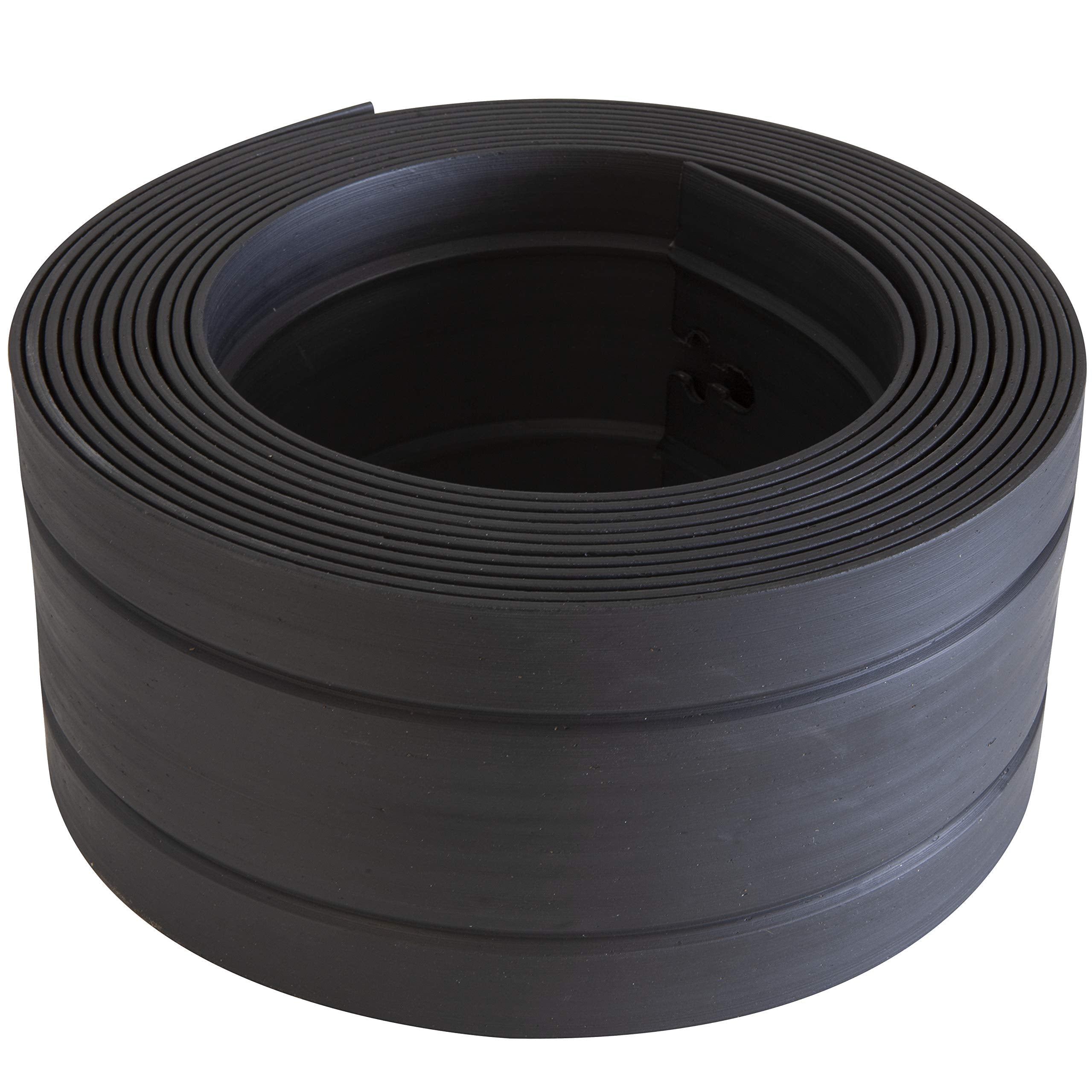 Windhager Flexible Plastic Lawn Edging – Durable Garden Border, Black/Grey