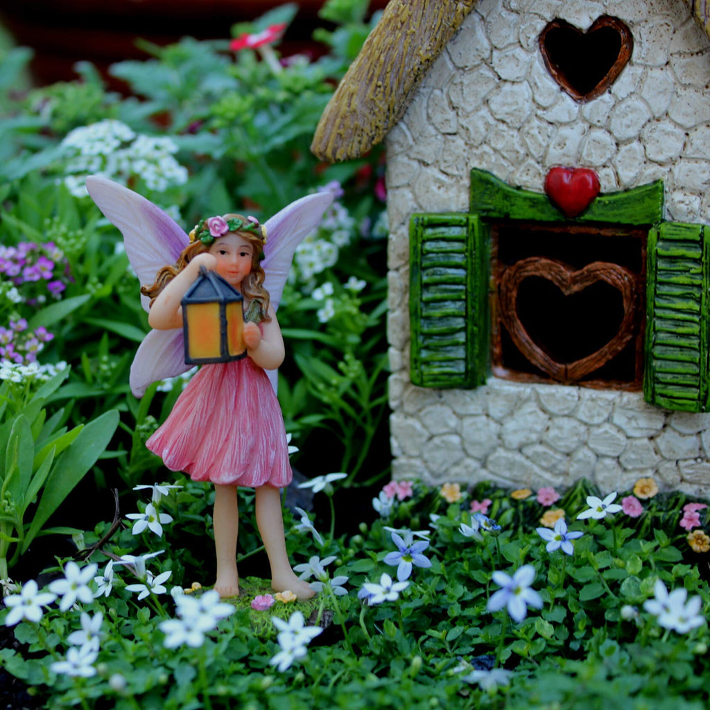 PRETMANNS Fairy Garden Kit – Miniature Fairy House with 2 Fairy Figures