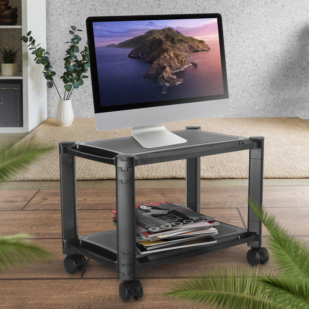 RICOO Office Trolley On Wheels WM4-L Universal Mobile Rolling Container Stackable Wheeled Storage Rack Printer Stand Scanner Smart Utility Cart 2 - image 2