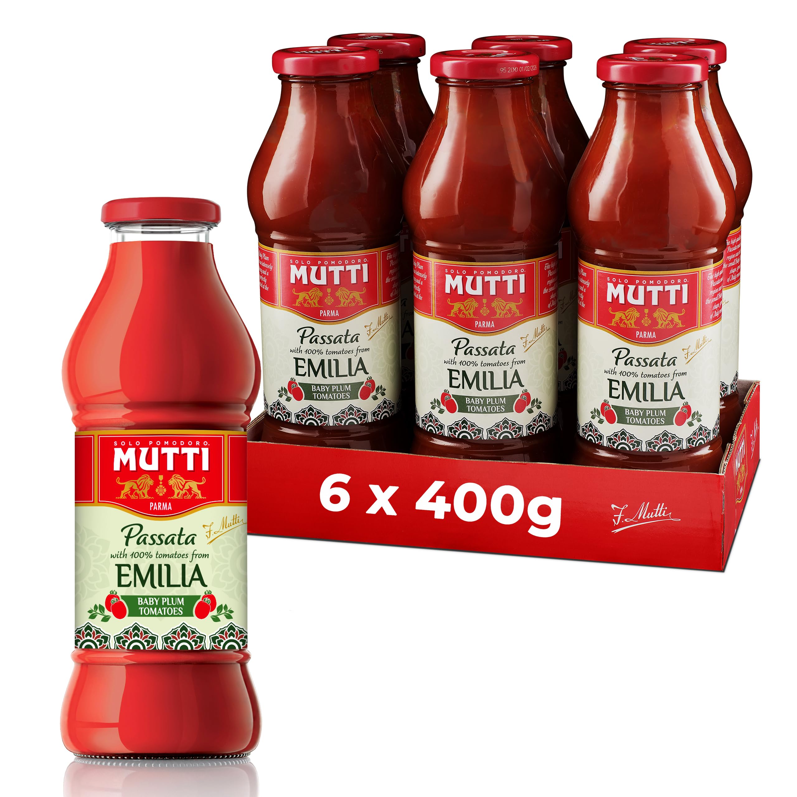 Mutti Baby Plum Tomato Passata - Emilia Romagna Regional - 6 x 400g