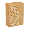 Relaxdays Bamboo Wall Mounted Bathroom Cabinet – Adjustable Storage Unit