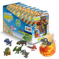 INKEE Dino Bath Bombs for Kids – 8 Pack Egg-Shaped Set with Toy Surprises