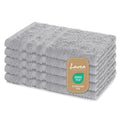 Lavea Set of 5 Guest Towels | 100% Cotton Terry Cloth, 30x50cm – Silver