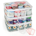 Coopay Clear Yarn Storage Organizer – 3PCS Large Waterproof Wool Bags