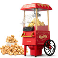 Cozeemax Hot Air Popcorn Maker – 1200W Fat-Free Popper Machine, Red