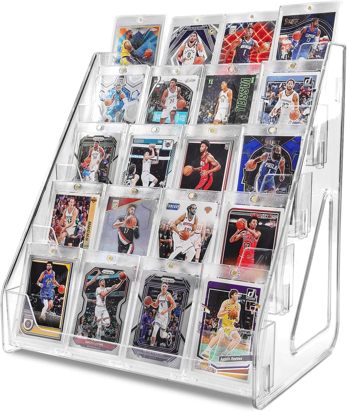 DIRXVMC Trading Card Display Stand, Vertical Holder for Baseball Basketball Sports Graded Card Display Stand Tabletop for PSA BGS SGC Slabs - image 1