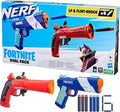 Nerf Fortnite Dual Pack – Flint-Knock and LP Toy Blasters with 6 Darts