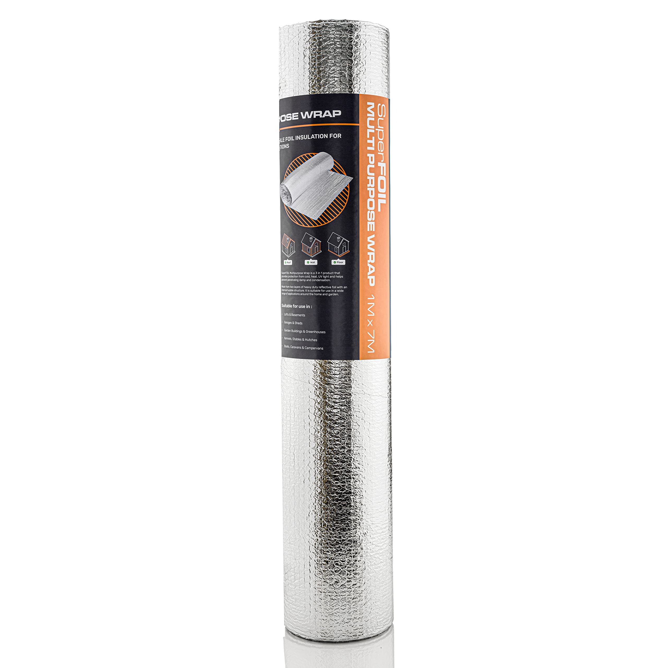 SuperFOIL Bubble Foil Insulation Roll 1m x 7m | Thermal Vapour Barrier