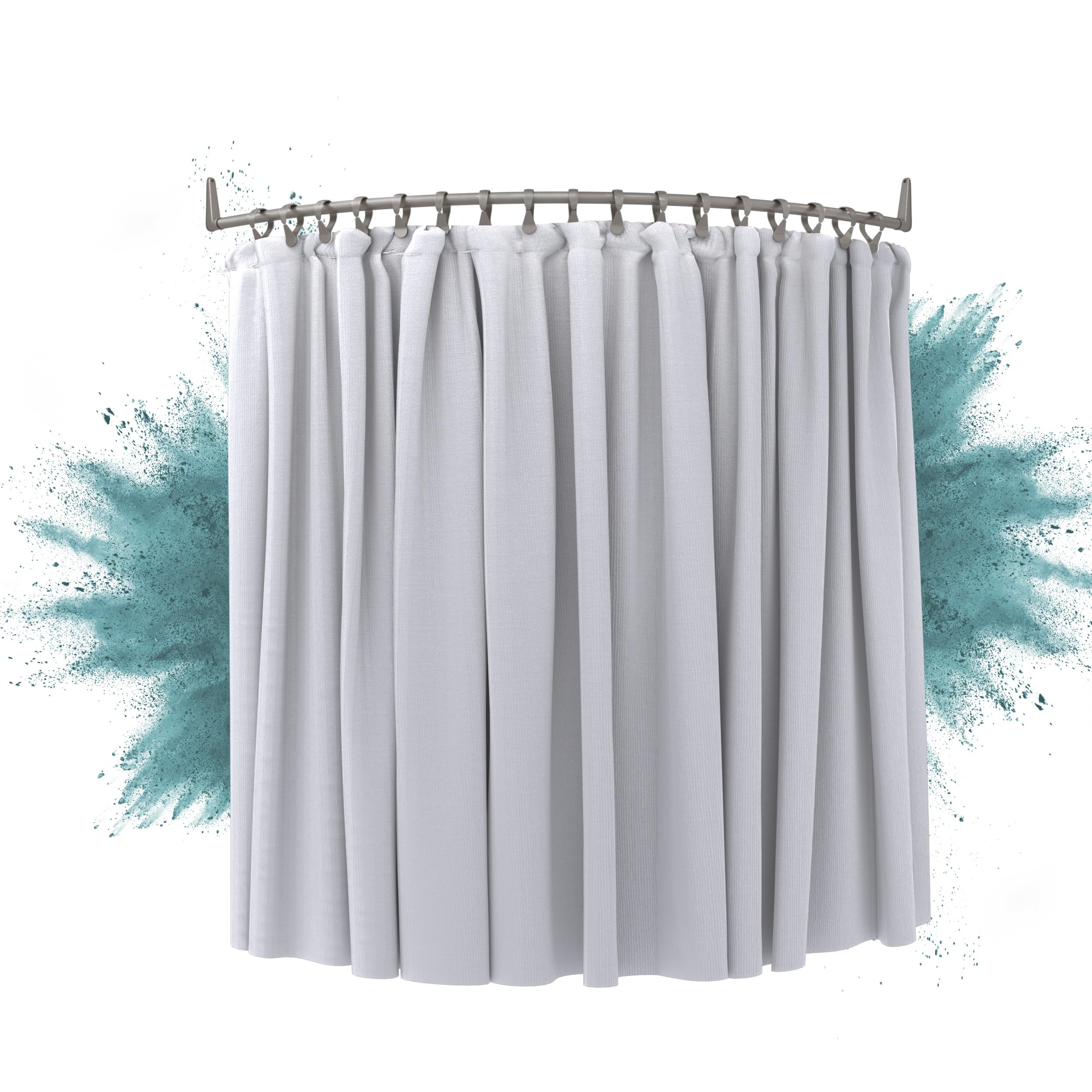 Erica Curved Shower Curtain Rod – 140x140cm Rustproof Wall Mount