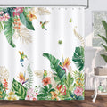 Bonhause Tropical Hummingbirds Shower Curtain | Waterproof Polyester