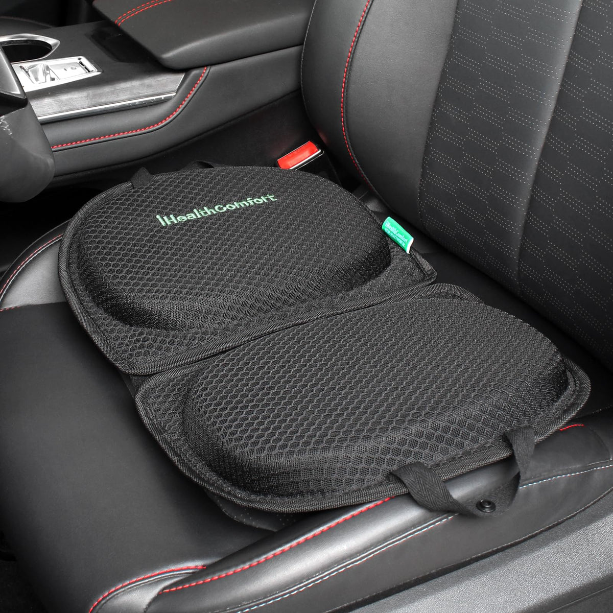 IHEALTHCOMFORT Small Travel Seat Cushion,Gel Memory Foam Seat Cushion,Supportive Butt Pillow,Portable and Foldable for Long Sitting Hours on Stadium - image 2