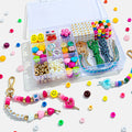 TOVABA 421PCS Beaded Keychain Making Kit - DIY Acrylic Alphabet Bead Set