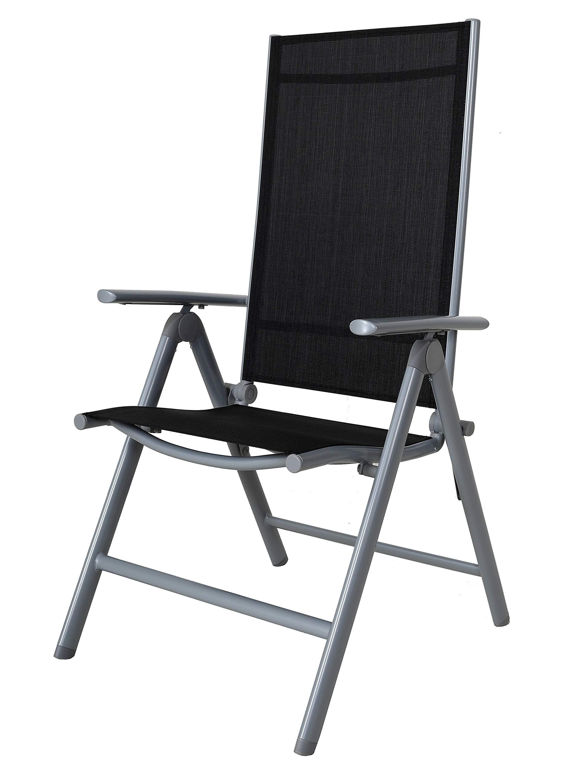 Chicreat 80510 High-Back Folding Camping Chair | Adjustable Aluminium