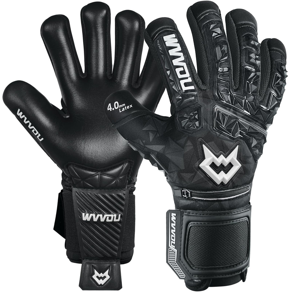 WVVOU Goalkeeper Gloves – Pro Soccer Goalie Gloves with Fingersave