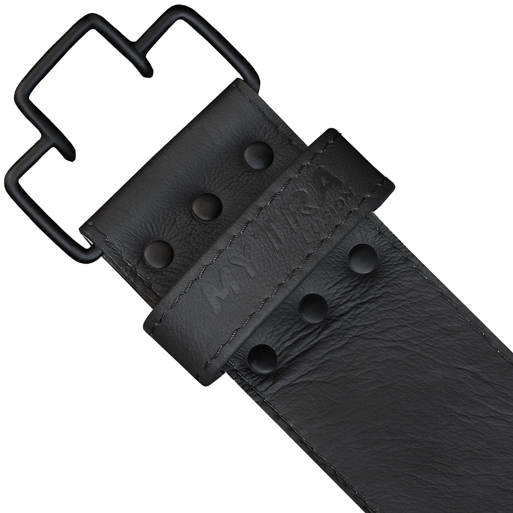 Mytra Fusion Weight Lifting Belt | 10mm Leather Powerlifting Belt