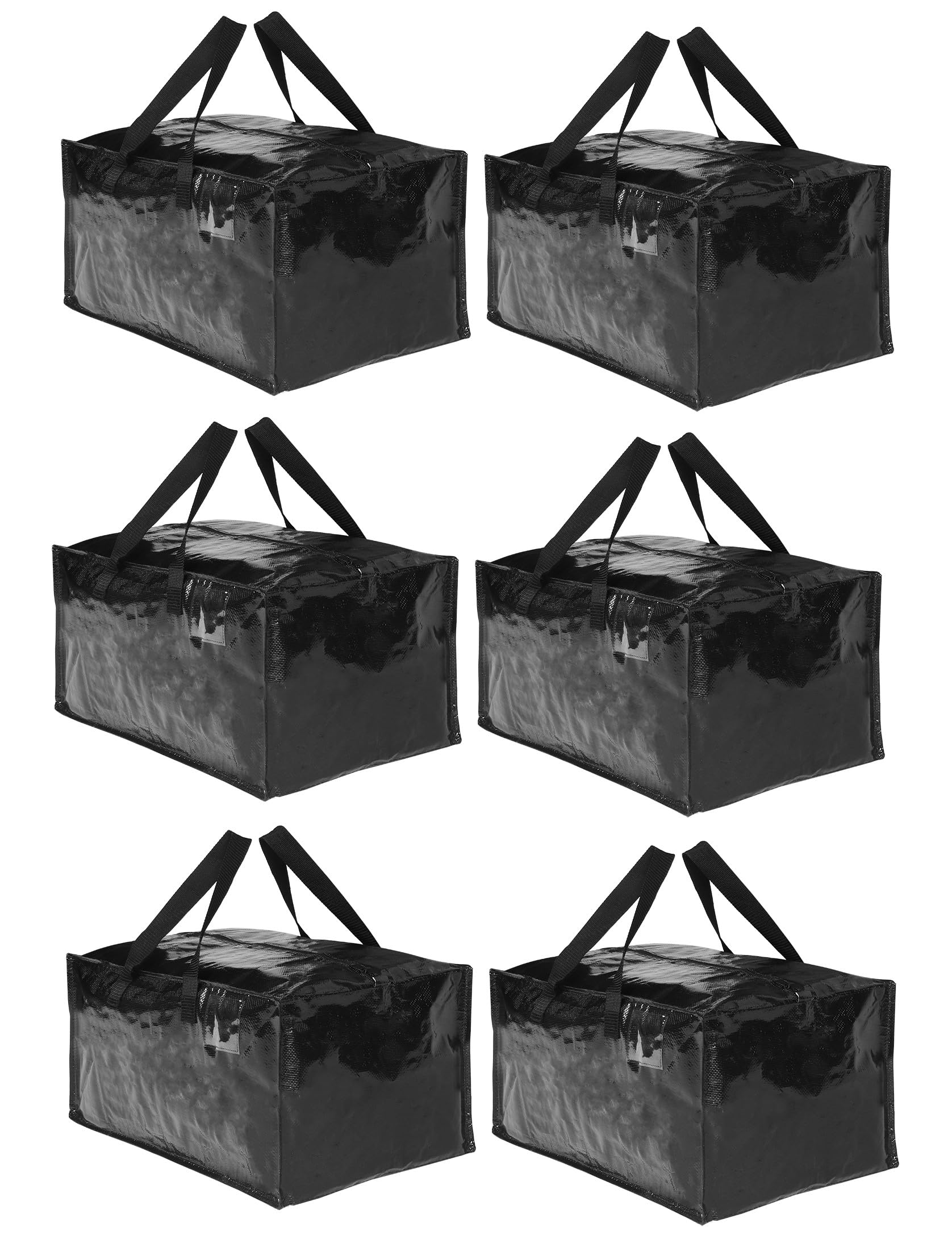 ZIZINET Extra Large Moving Bags – 90L Heavy Duty Storage Totes, 6 Pack