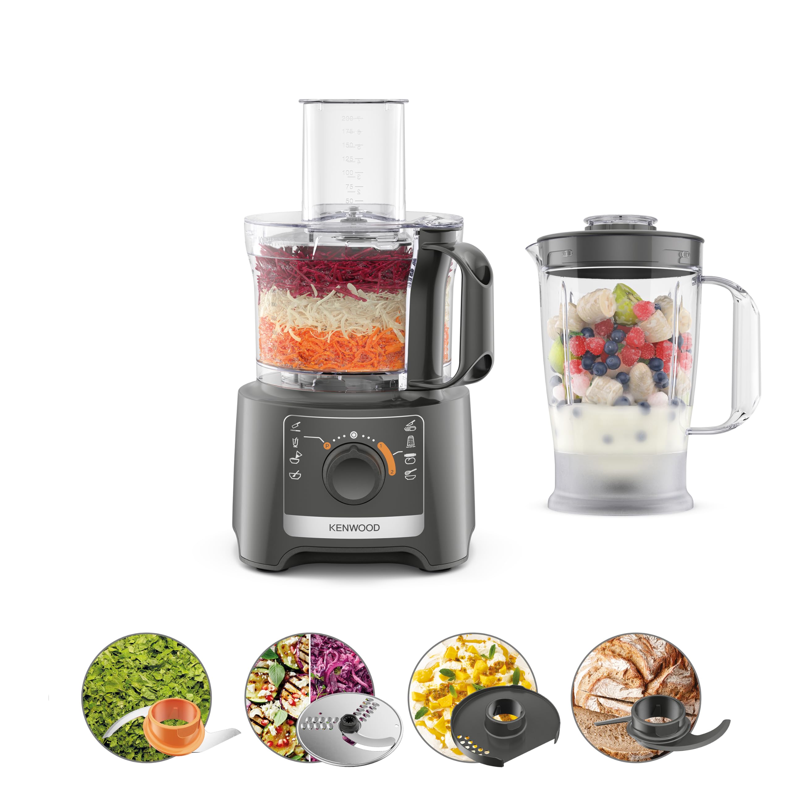 Kenwood MultiPro Compact Food Processor | 2.1L Bowl & 1.2L Blender