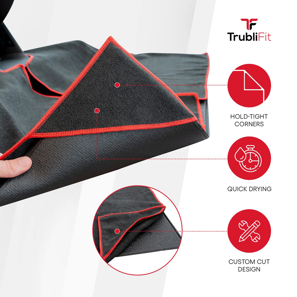 TrubliFit Microfiber Sweat Towel for Peloton Bike & Bike+ | 79x38in