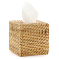 Rattan Woven Square Tissue Box Cover – Whitewash Decor