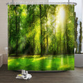 Xiaoterna Tropical Jungle Shower Curtain | Waterproof Mould Proof Fabric