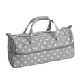Hobbygift Knitting Bag – Grey Spot Cotton Yarn Storage Tote | 42cm