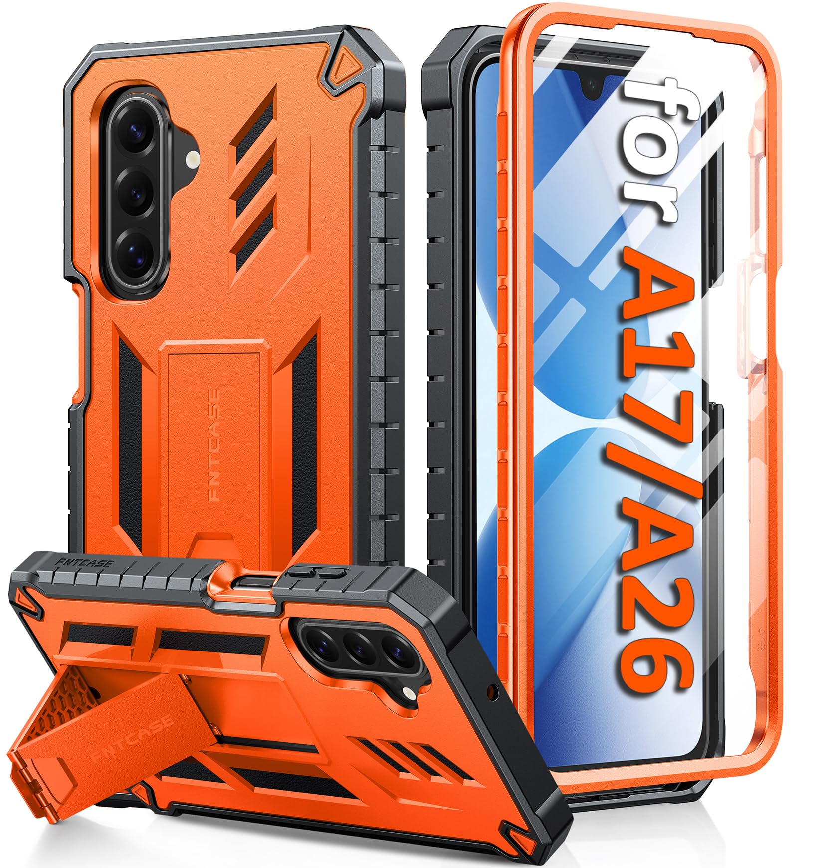 FNTCASE Samsung Galaxy Rugged Case – Military Grade Kickstand Cover