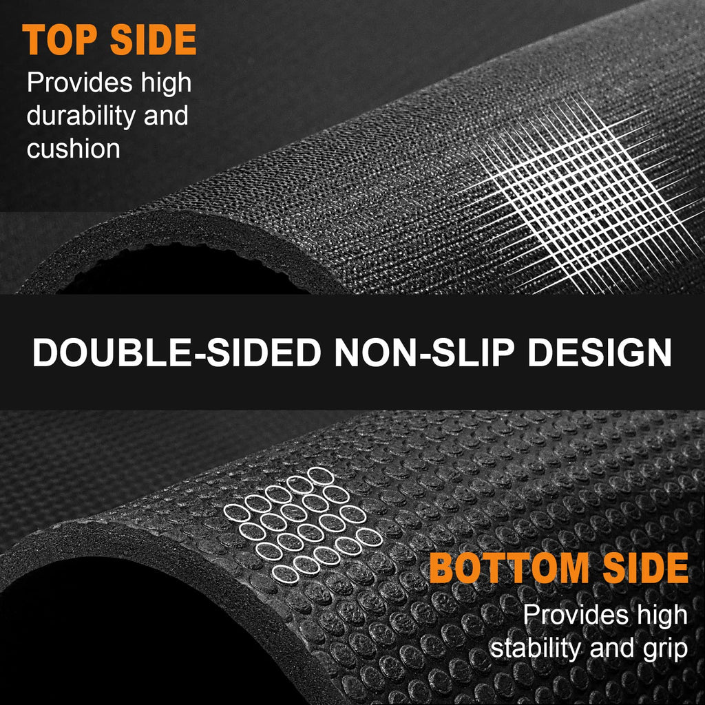 Innhom Large Exercise Mat | 7mm Thick Home Gym Workout Mat - 183x123cm