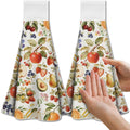 CUTHOLLOW 2 Pcs Fruits and Flowers Hanging Kitchen Towels with Loop - image 1
