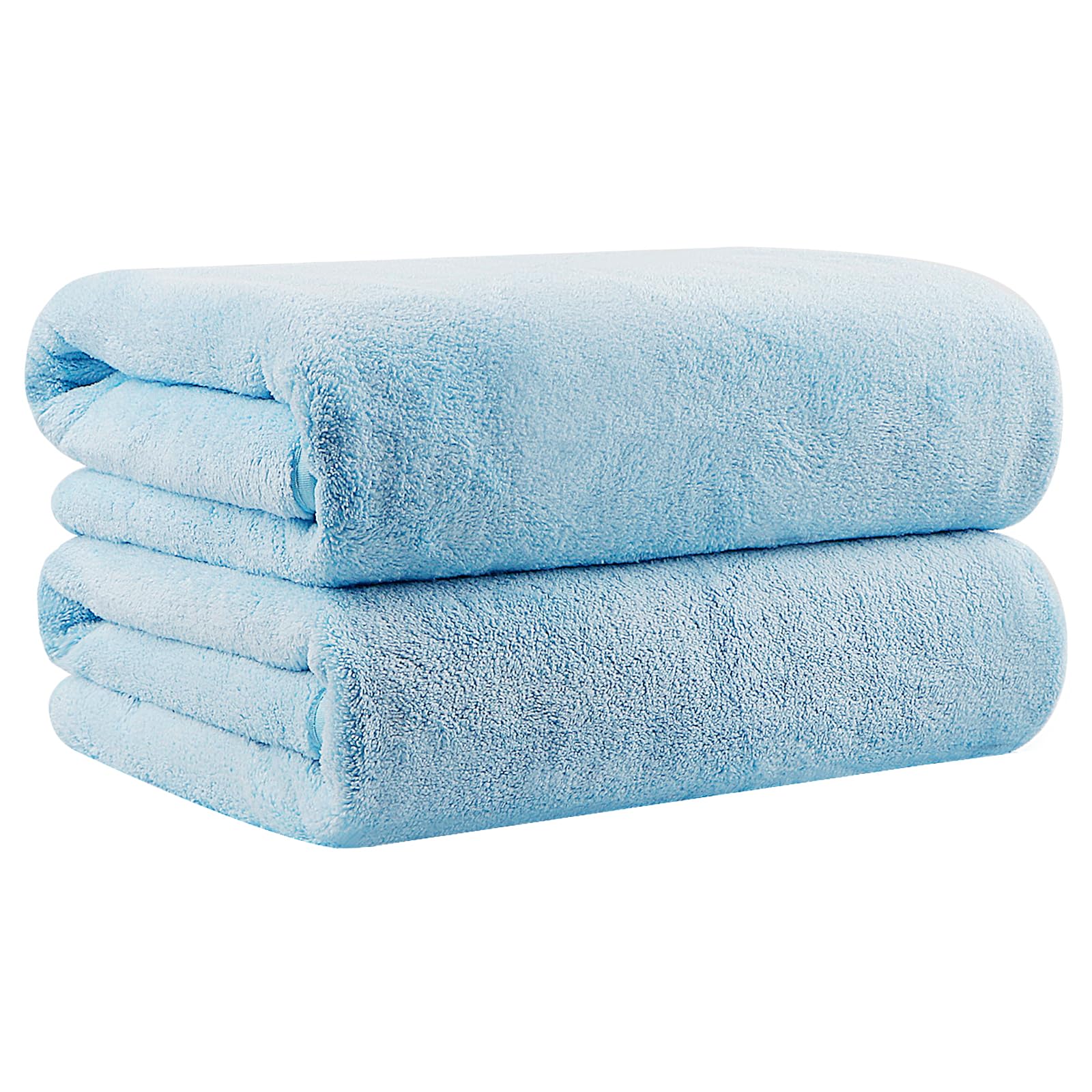 Orighty Microfibre Bath Towels Set of 2 – Quick Dry & Absorbent, 27x54 Blue