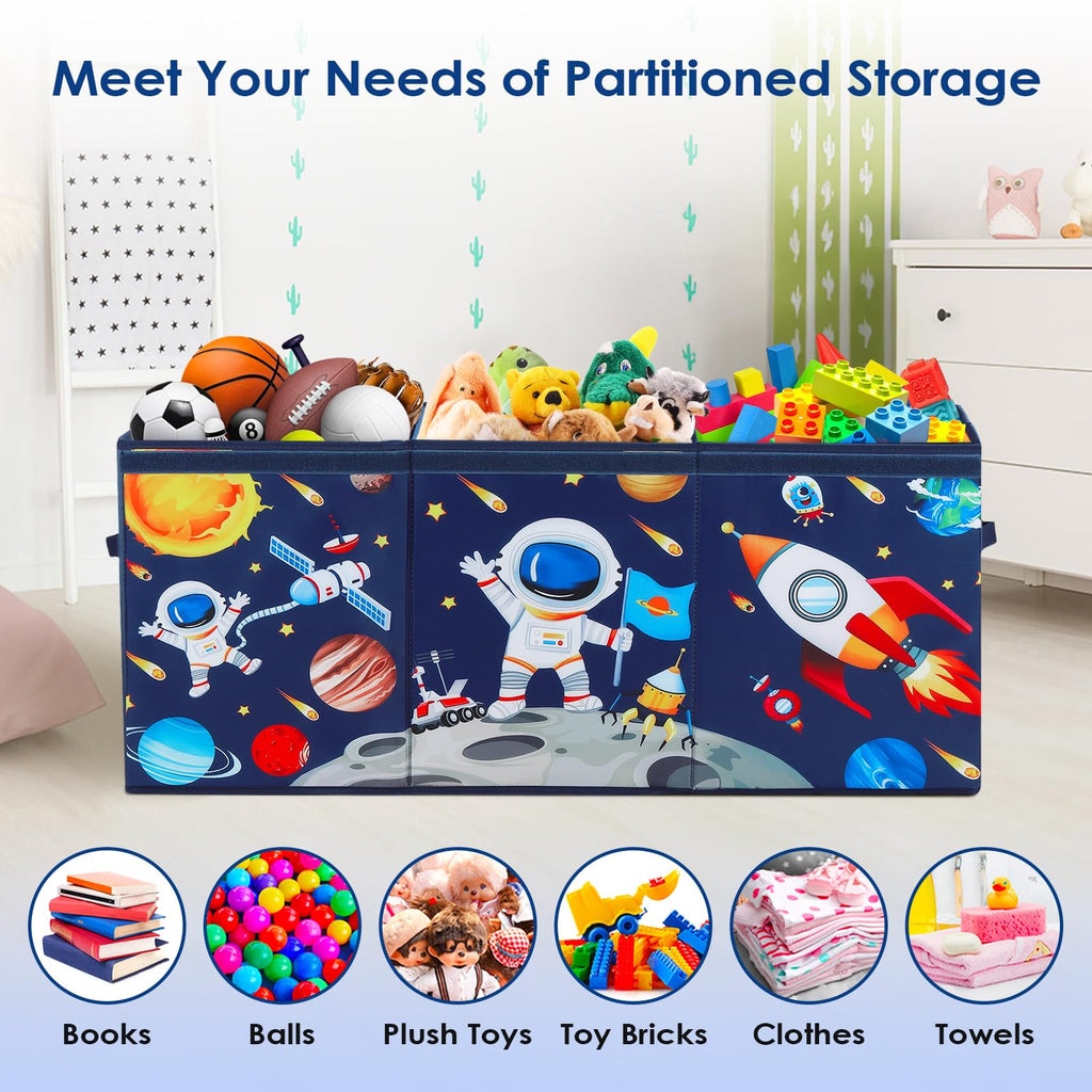 Decalsweet Astronaut Extra Large Toy Storage Box – Foldable Oxford Chest