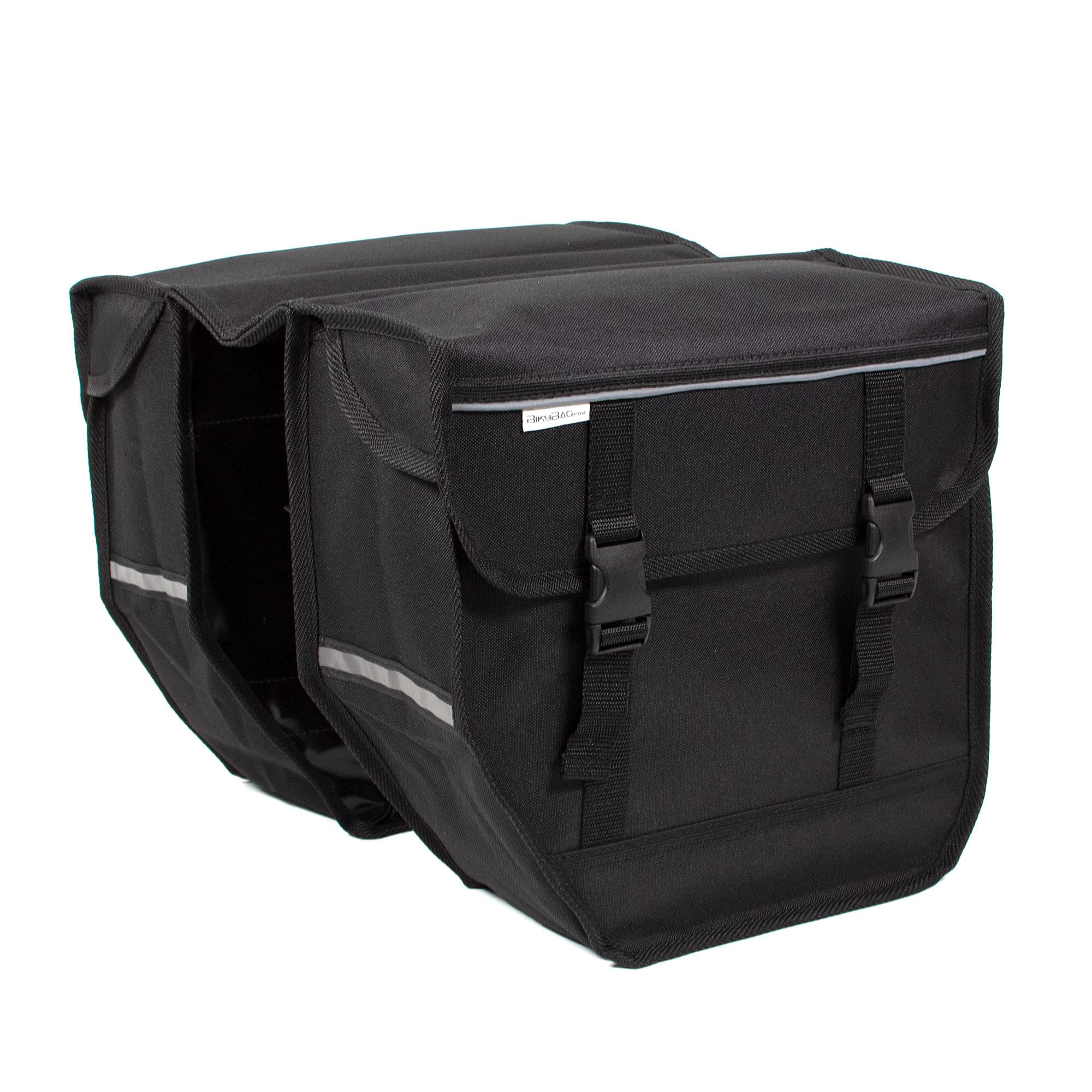 BikyBag Model M | Waterproof Double Bicycle Panniers - Black Rear Rack Bag
