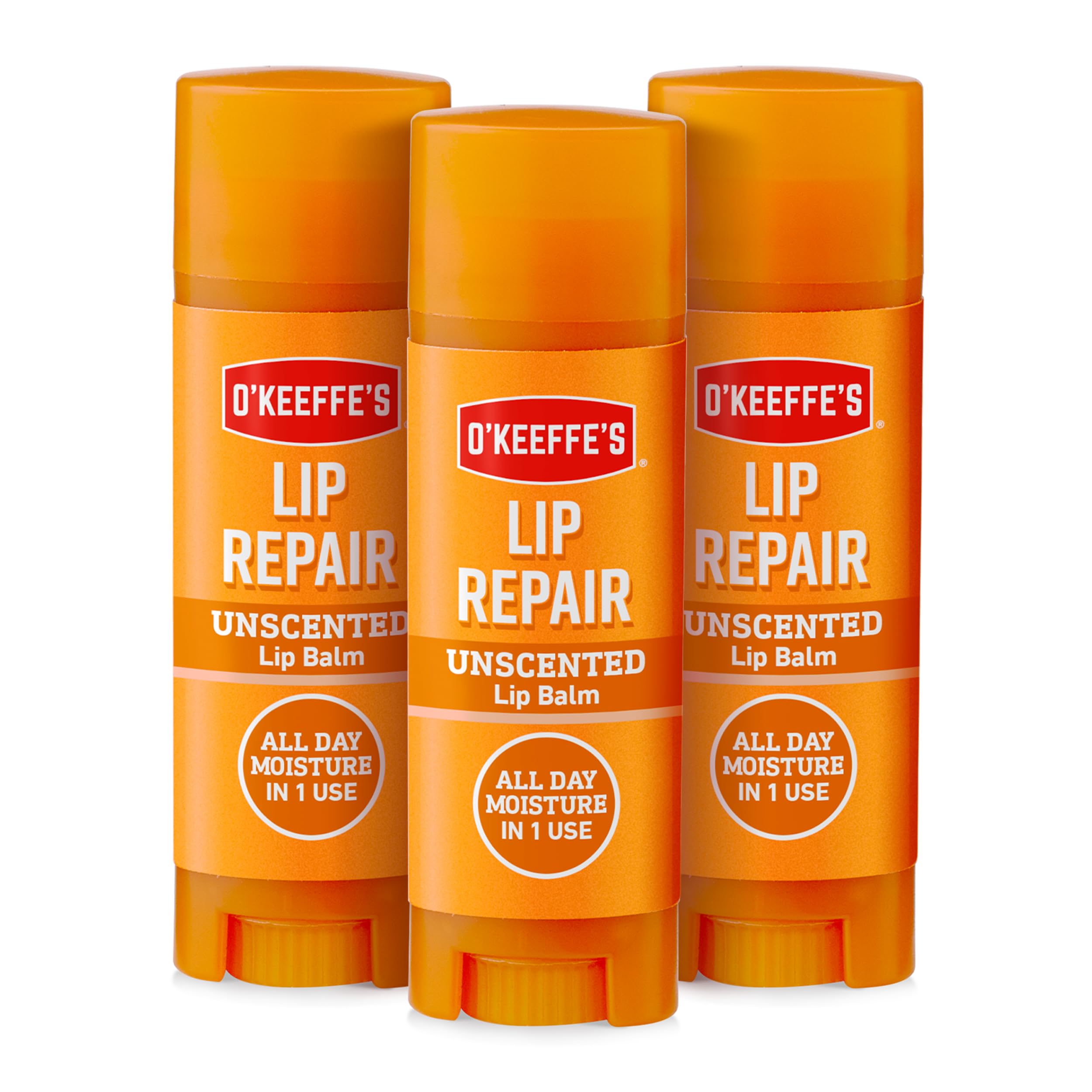 O'Keeffe's Lip Repair Unscented Lip Balm for Dry Lips - 4.2g (3 Pack)
