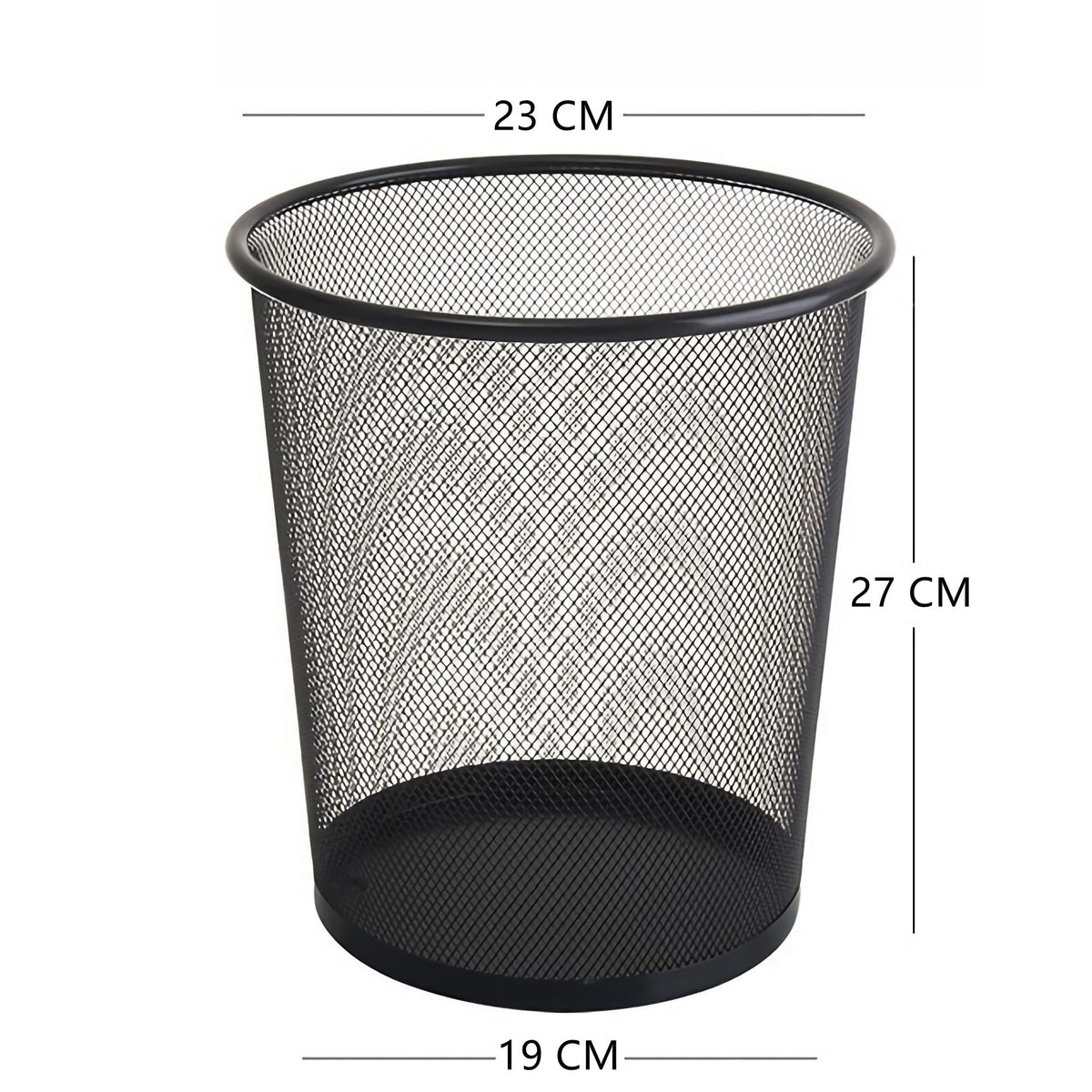 Tebery 4 Pack Mesh Waste Paper Bin, 12 Litres Metal Mesh Wastebasket, Mesh Trash Can Rubbish Bin, Waste Basket Garbage Can for Bathrooms, Kitchens