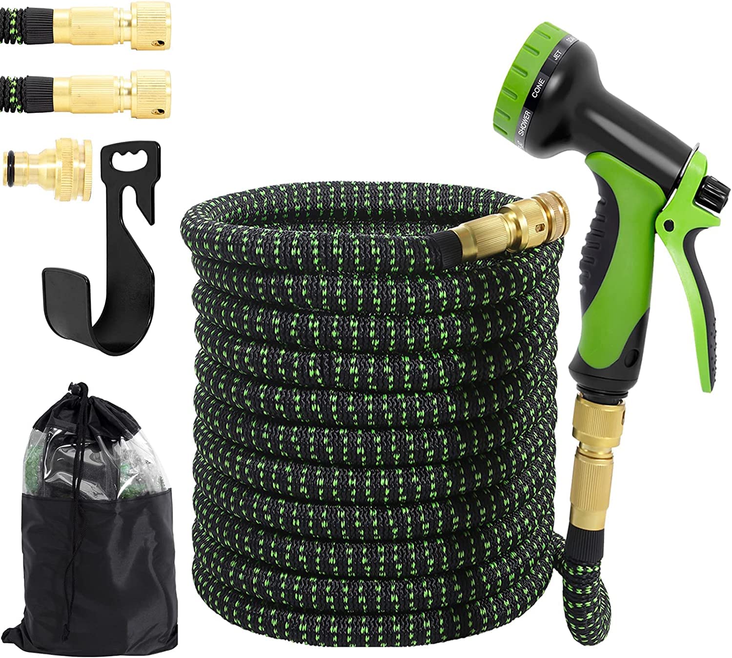 Jolof Store 75FT Expandable Garden Hose | Kink-Free Flexible Water Hose