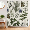 BREASOME Botanical Plant Shower Curtain | Waterproof Polyester, 180x180cm