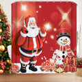 Famibay Christmas Shower Curtain | Waterproof Polyester with 12 Hooks