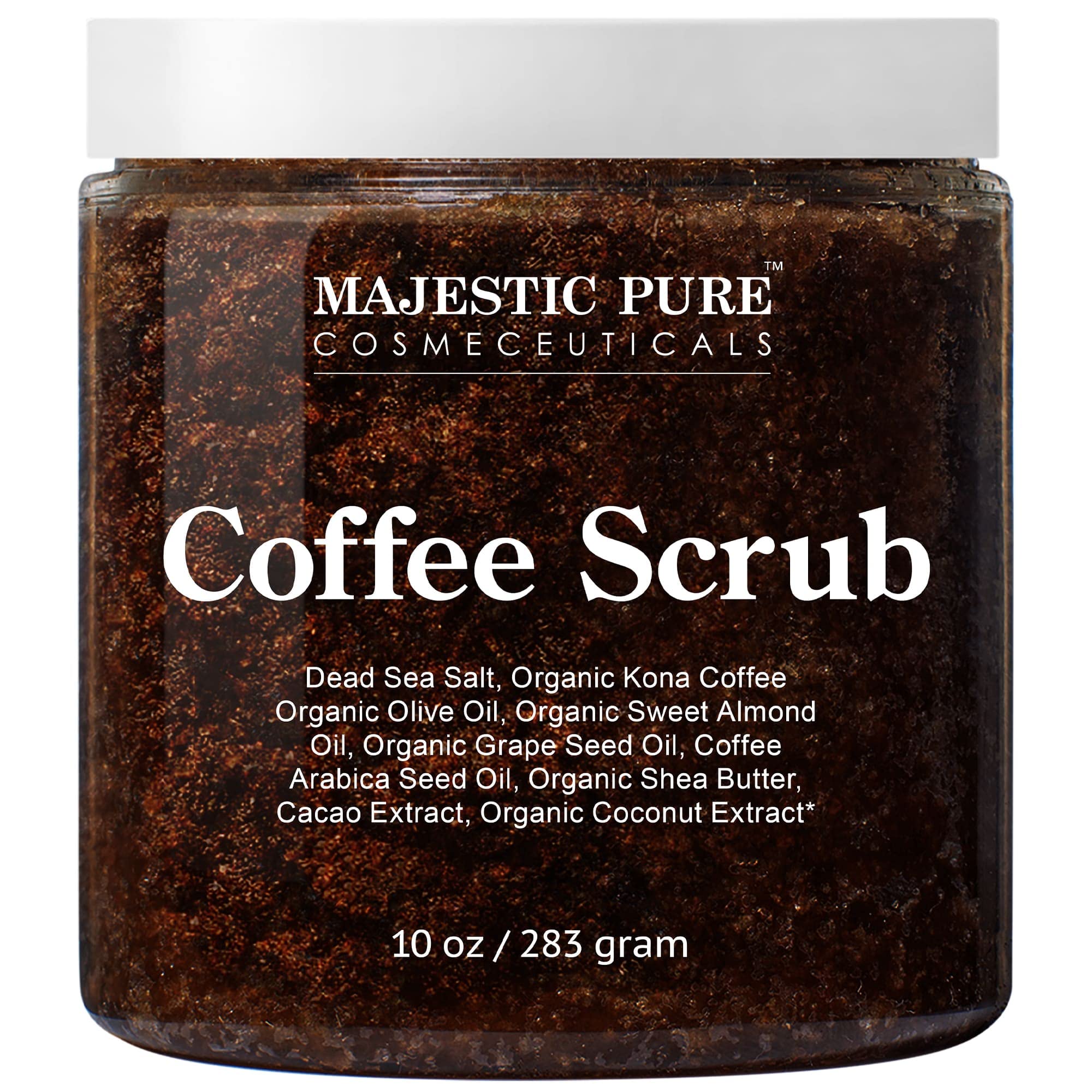 Majestic Pure Arabica Coffee Body Scrub – Natural Exfoliant for Cellulite