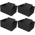 JAKAGO Foldable Wardrobe Fabric Storage Boxes 4 Pack, 39 x 29 x 20 cm