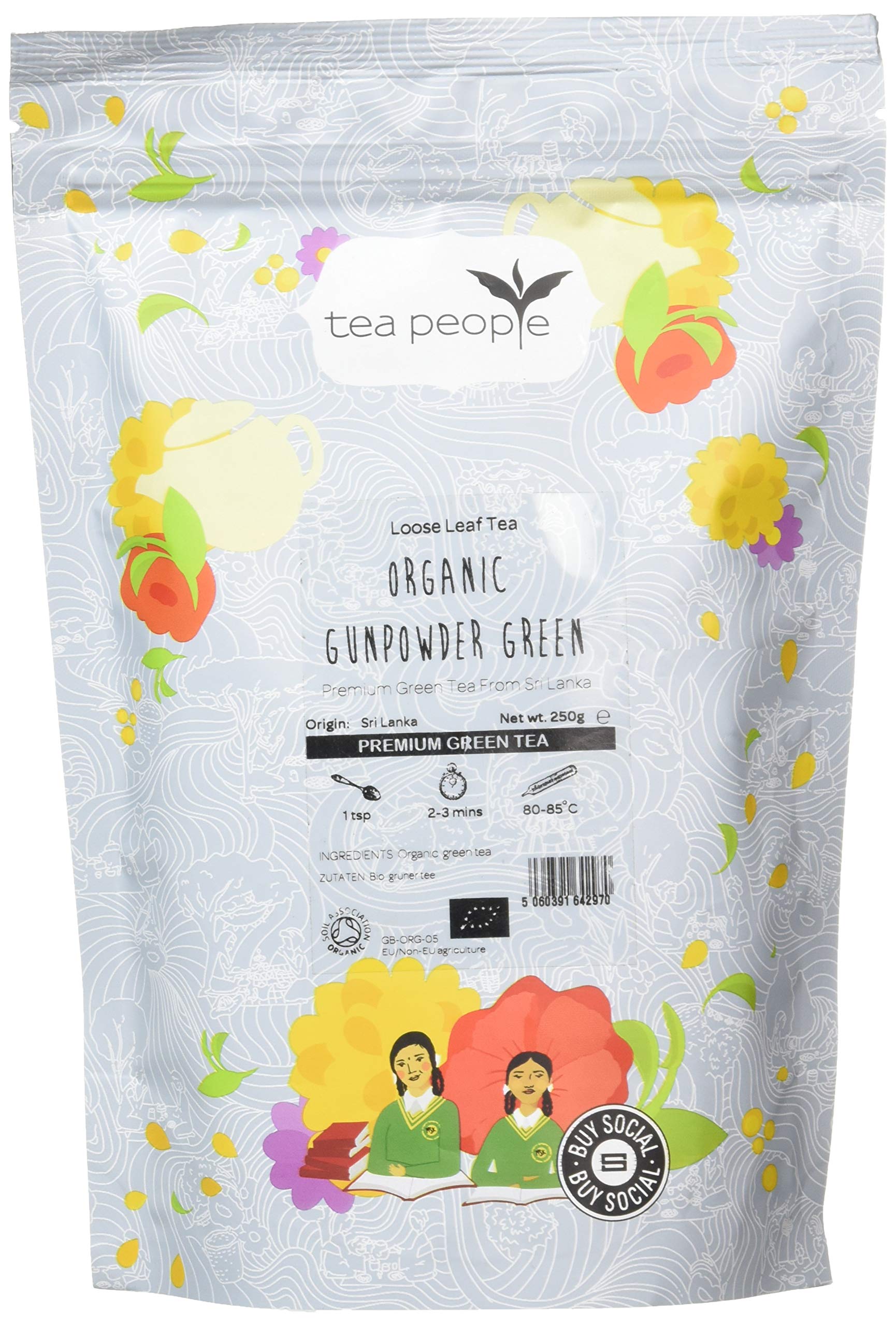 Tea People Organic Gunpowder Green Tea – Single Estate Loose Leaf 250g