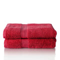 ALCLEAR Terry Hand Towels – 2-Pack Soft 100% Cotton Red Towels