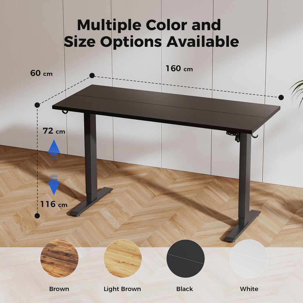 Agilestic Electric Standing Desk, 2 Memory Buttons, 160x60cm - image 5
